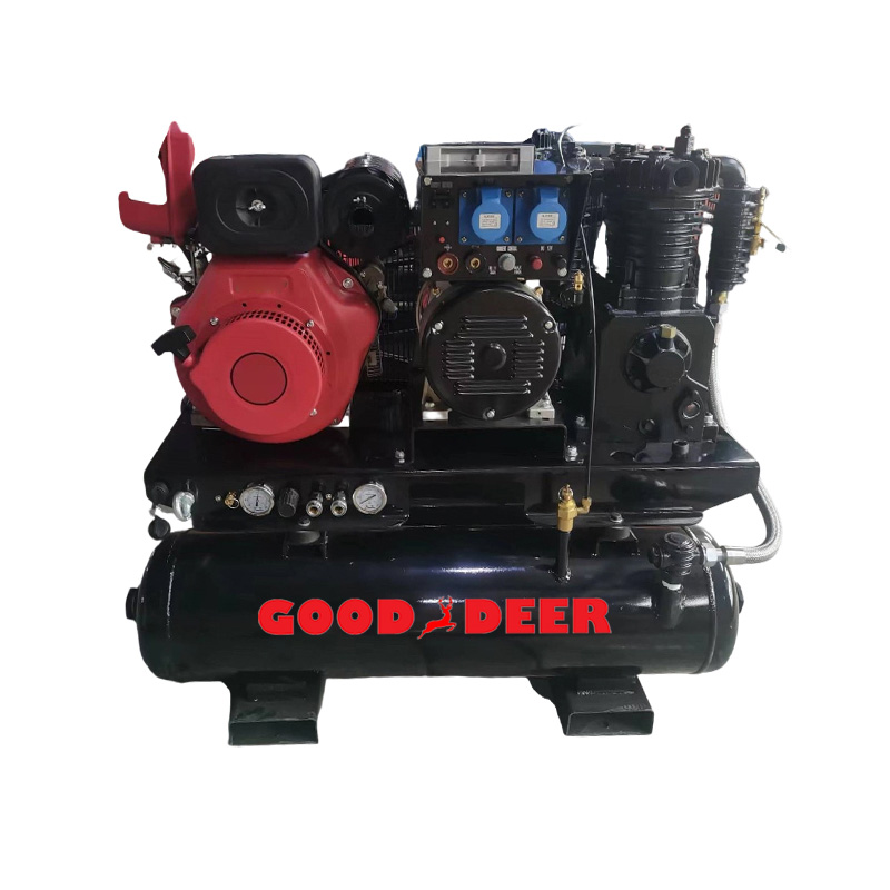 III In I Diesel Geminus lacus Air Compressor